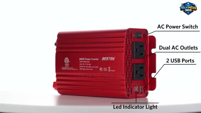 BESTEK 500W DC 12V to AC 110V Power Converter
