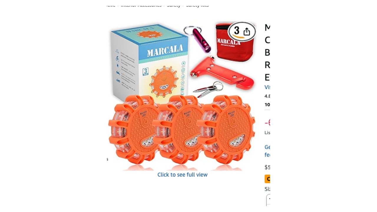 MARCALA LED Road Flares (3-Pack)